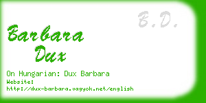 barbara dux business card